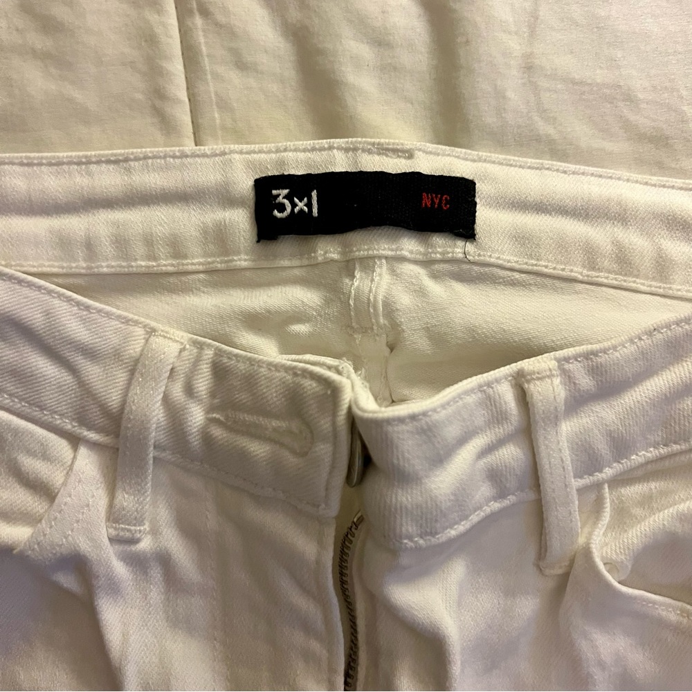 3x1 NYC White Straight Jeans